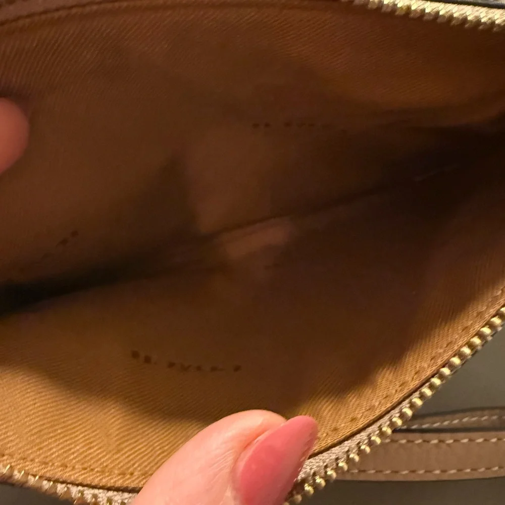 Coach Tan Leather Wristlet with Monogram - Picture 3 of 3